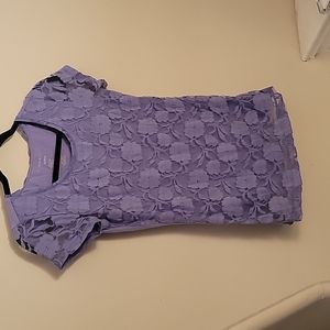 Purple, flower lace blouse (Van Heusen)